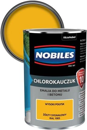 Nobiles Emalia Chlorokauczukowa Do Metalu I Betonu Żółty Sygnałowy 0,9 L