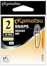 Kamatsu Hyper Strong Big Game Crosslock Snap With Swivel - 5-Pack For Pike, Catfish Fishing