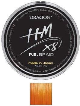 Dragon Plecionka Hm8X P.E.Braid 0.18Mm 20.20Kg 135M Pomarańcz Fluo Pdf-40-00-618 (210151)