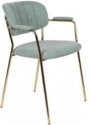 Krzesło Jolien Z Podłokietnikami Złoty Jasno Zielony 5976