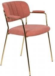 Krzesło Jolien Z Podłokietnikami Złoty Różowy 5980
