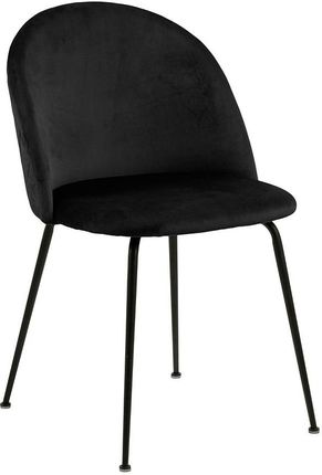 Elior Welurowe Krzesło Czarne Evenne 15089