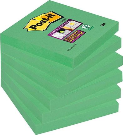 Post-It Karteczki Samoprzylepne Super Sticky 654-6Ss-Aw 76X76Mm 1X90 Kartek Zielone