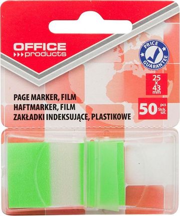 Office Products Zakładki Indeksujące Products Pp 25X43Mm 1X50 Kart. Blister Zielone