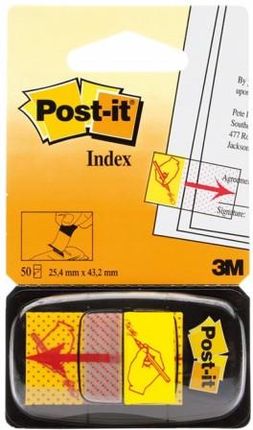 Post-It-3M Zakładki Indeksujące Post-It® Z Nadrukiem „Ręka+Ołówek” 680-31 Pp 25,4Szt.43,2Mm 50 Kart.