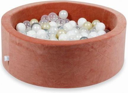 Mimii Suchy Basen 90x30cm Velvet Soft Canyon Clay z piłeczkami 200szt przezroczyste, białe, perłowe, srebrne, jasnozłote 