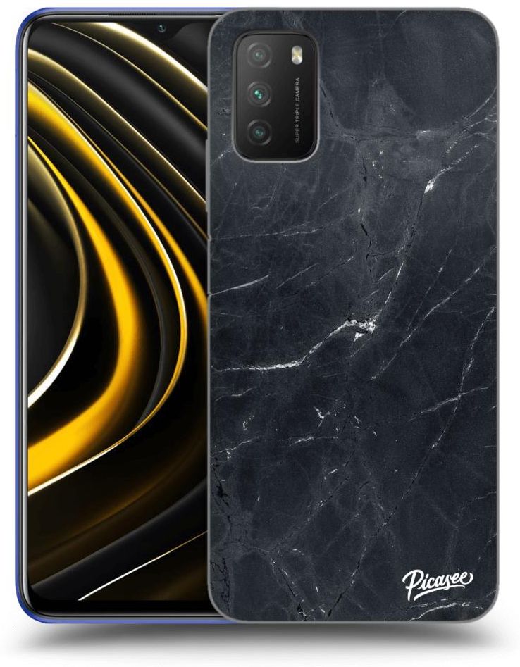 Silikonowe PrzeŹroczyste Etui Na Xiaomi Poco M3 Black Marble Etui Na Telefon Ceny I Opinie 3600