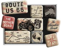 Zdjęcie Nostalgic-Art Magnesy ROUTE 66 BIKE MAP 9szt. - Przemków