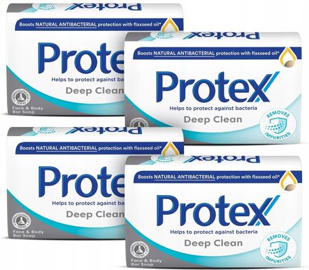 Protex Deep Clean Mydło antybakteryjne w kostce 4x90 g