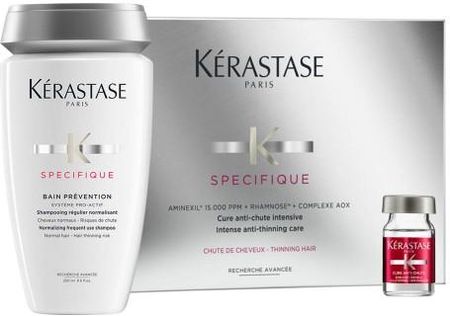 Kerastase Specifique pielęgnacja włosów wypadających | kąpiel Prevention 250ml + ampułki Aminexil GL 42x6ml