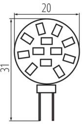 Kanlux Led 12 G4 4000K (18503)