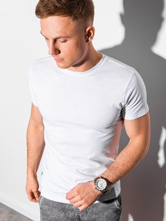 T shirt męski basic S1370 biały S - Ceny i opinie T-shirty i koszulki męskie MUHH
