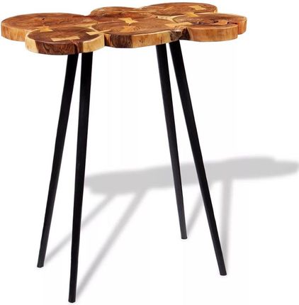 Okrągły stolik plastry drewna – Matel 3X