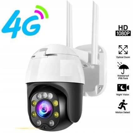 Gvision Kamera 4G Gsm Lte Obrotowa Monitoring Domu Placu