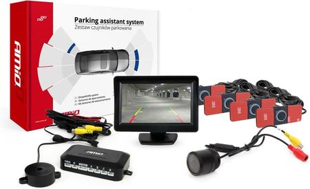Amio Zestaw Czujników Parkowania Tft 4,3" Z Kamerą Hd-307-Ir 4 Sensory Czarne Wewnętrzne