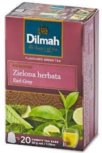 Dilmah Green Tea Earl Grey - zielona herbata 20 torebek