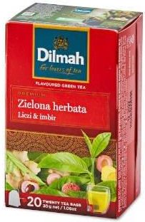 Dilmah Green Tea Lychee Ginger - 20 torebek
