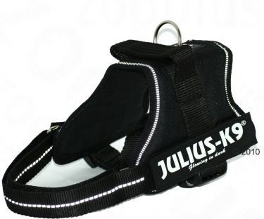 Szelki dla psa Julius-K9 Power Black - Rozmiar 2: obwód w piersiach 70 - 90 cm