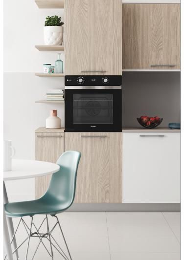 Электрический духовой шкаф indesit ifw 4841 jh bl черный