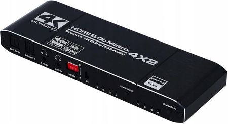 PAWONIK MATRIX 4X2 SWITCH SPLITTER HDMI 2.0 HDR 18G UHD 4K