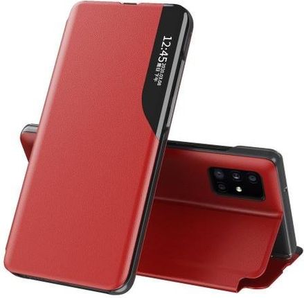 Hurtel Eco Leather View Case elegancki futerał etui z klapką i funkcją podstawki Samsung Galaxy S20 Ultra czerwony