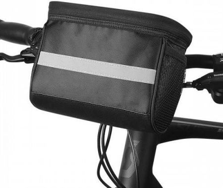 Wozinsky torba rowerowa na kierownicę z oknem okienkiem na telefon dotykowy 2L czarny (WBB12BK)
