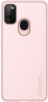 Dux Ducis Yolo eleganckie etui ze skóry ekologicznej Samsung Galaxy M30s różowy