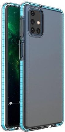 Hurtel Spring Case pokrowiec żelowe etui z kolorową ramką do Samsung Galaxy M31s jasnoniebieski