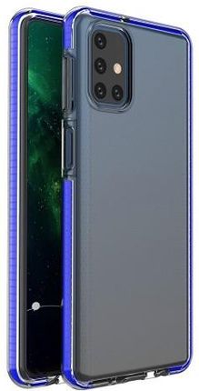 Hurtel Spring Case pokrowiec żelowe etui z kolorową ramką do Samsung Galaxy M31s ciemnoniebieski