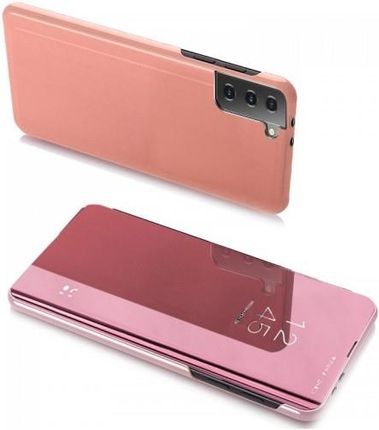 Hurtel Clear View Case futerał etui z klapką Samsung Galaxy S21 Ultra 5G różowy