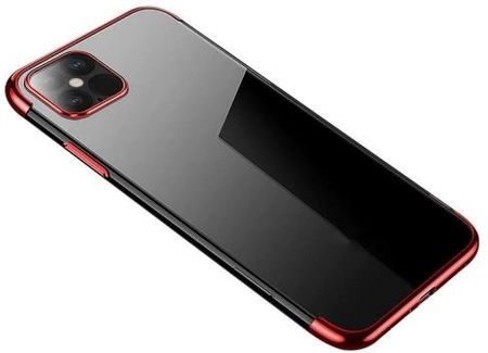 Hurtel Clear Color case żelowy pokrowiec etui z metaliczną ramką Xiaomi Mi 10T Lite czerwony