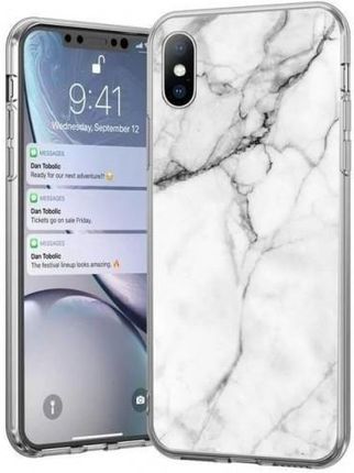 Wozinsky Marble żelowe etui pokrowiec marmur Samsung Galaxy S21 5G biały