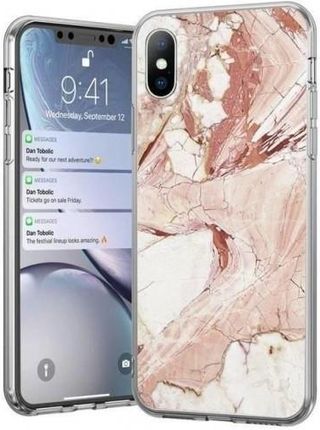 Wozinsky Marble żelowe etui pokrowiec marmur Samsung Galaxy S21+ 5G (S21 Plus 5G) różowy