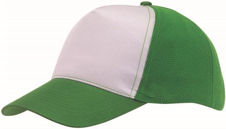 5 segmentowa czapka baseballowa BREEZY, ciemnozielony, biały
