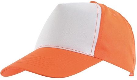 5 segmentowa czapka SHINY, pomarańczowy, biały