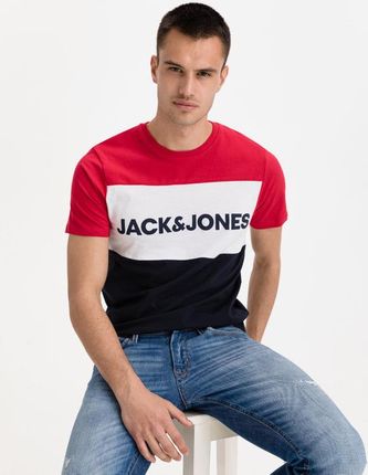 Buy JACK AND JONES Boys Edan Blocking T-Shirt O-Neck True Red