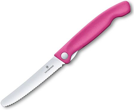Victorinox Nóż składany kuchenny Pink - ząbkowany z zaokrąglonym czubkiem (6.7836.F5B)