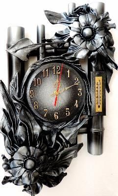 Art Deco Oryginalny Zegar Ścienny W Skórze Bambus B13T 2 (B13T2)