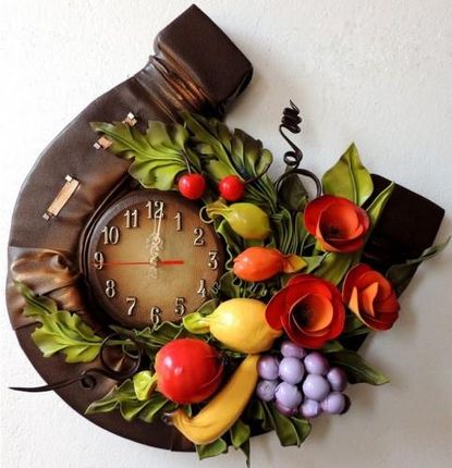 Art Deco Zegar Podkowa Z Owocami Na Prezent Pzdmn 1 (Pzdmn1)