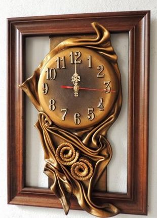 Art Deco Zegar Ścienny W Ramie Z Litego Drewna Inny Niż Wszystkie Rz3 3 (Rz33)