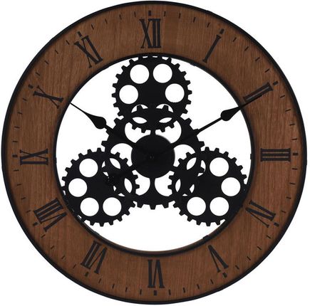 H&S Decoration Zegar Ścienny Koła Zębate 57Cm