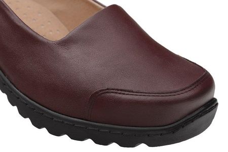 Półbuty na haluksy AXEL Comfort 1401 Rubin Bordowe na platformie - zdjęcie 2