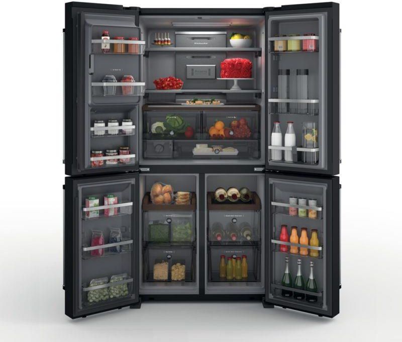 トトノエライト Lodówka KitchenAid KCQBX18900 Stal Side by Side 187,6 cm