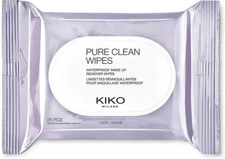 Kiko Milano Pure Clean Wipes Chusteczki Do Demakijażu Twarzy Oczu I Ust 25Szt.
