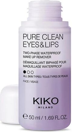Kiko Milano Pure Clean Eyes & Lips Mini Dwufazowy Płyn Do Demakijażu Oczu I Ust 50Ml