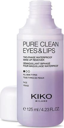 KIKO Milano Pure Clean Eyes & Lips dwufazowy płyn do demakijażu oczu i ust 125ml