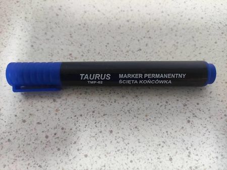 Taurus Marker Permanentny Tmp-02 Niebieski Ścięta Końcówka
