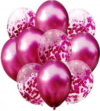 Zdjęcie Mk Trade Zestaw Balonów Metalicznych Bordowych I Konfetti 33 Cm 10Szt - Zielona Góra