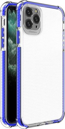 Hurtel Spring Armor żelowy elastyczny pancerny pokrowiec z kolorową ramką do iPhone 11 Pro Max niebieski