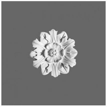 Orac Decor Dekor Biały Rozeta Z Poliuretanu Średnica 19,5 Cm R12
